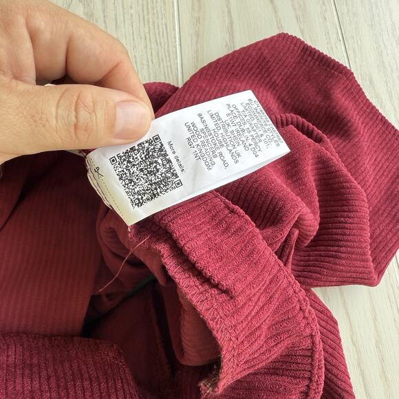 Shein Petite Large Maroon Velvet Ribbed Pull-On Skirt Soft Fit - Picture 8 of 8